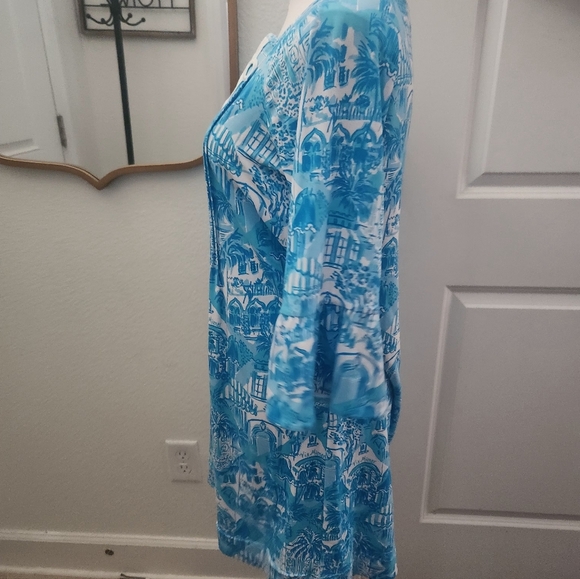 Lilly Pulitzer Krysta Tunic Dress in the "Amalfi Blue Sunny State of Mind" - Picture 3 of 5